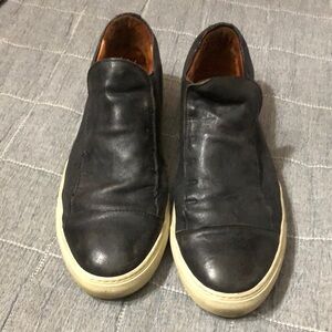 John varvatos leather slip on tennis shoes